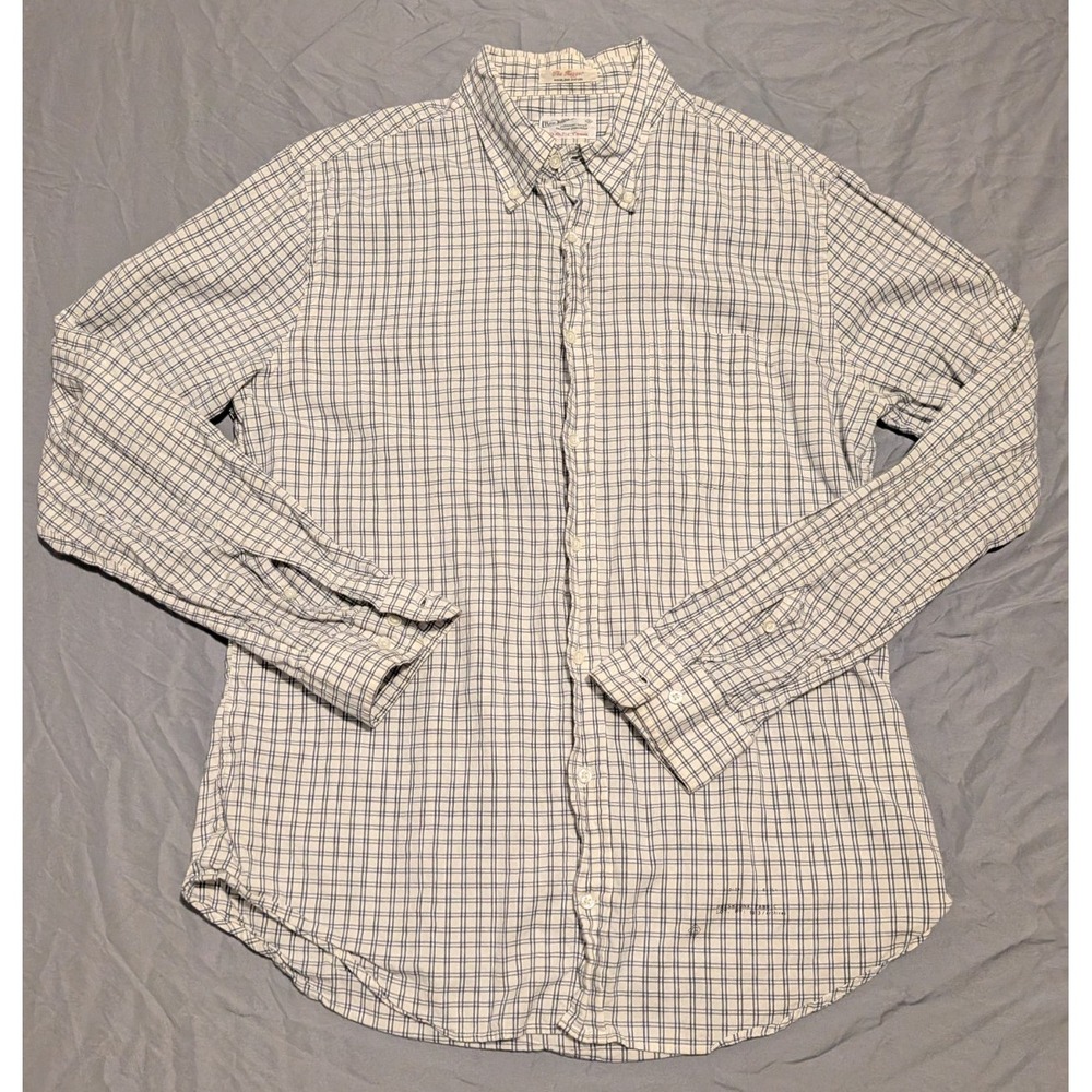GANT RUGGER Town Collar Denim Plaid Multicolor Shirt New Haven L Dreamy Oxford